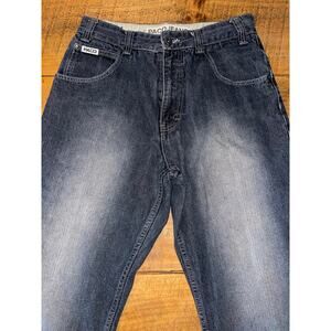 Mens Paco Wide Leg Baggy Faded Medium Wash‎ Denim Jeans Y2K Size 31x31
